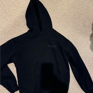 White Fox Black Hoodie S/M